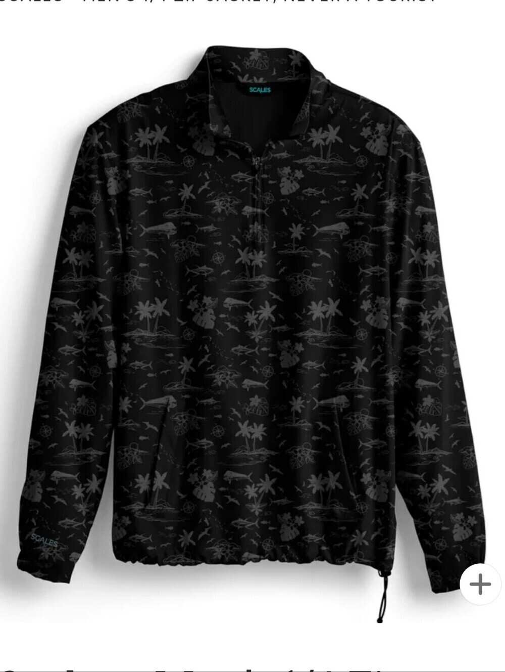 Scales Black 1/4 Zip Jacket Size Small New